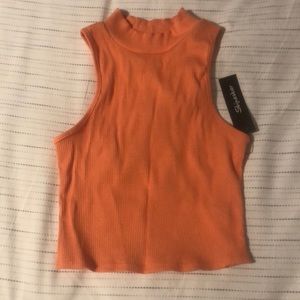 High neck crop tank top
